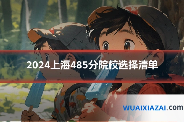 2024上海485分院校选择清单