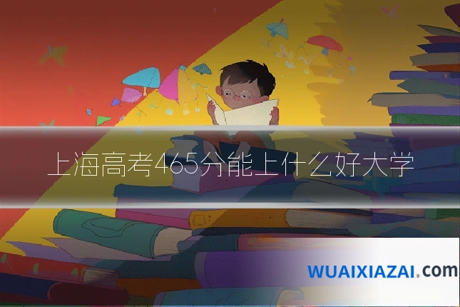 上海高考465分能上什么好大学