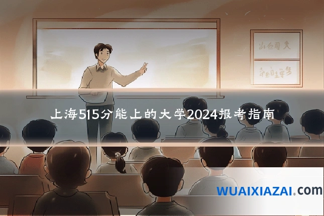 上海515分能上的大学2024报考指南
