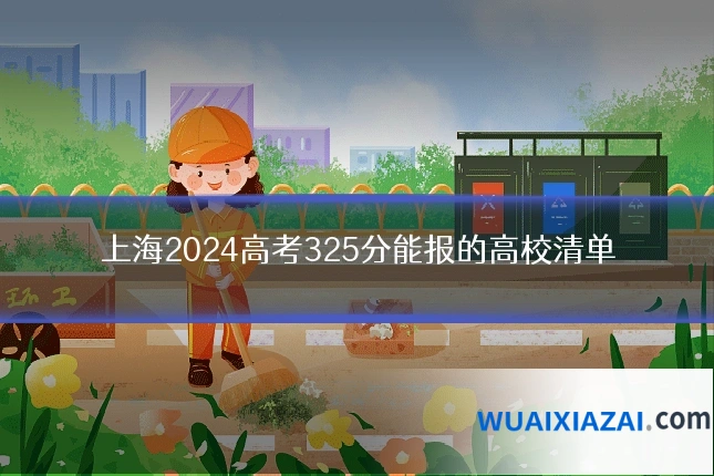 上海2024高考325分能报的高校清单
