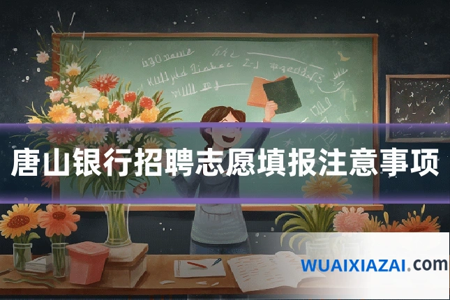 唐山银行招聘志愿填报注意事项