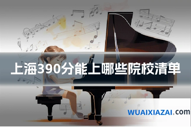 上海390分能上哪些院校清单