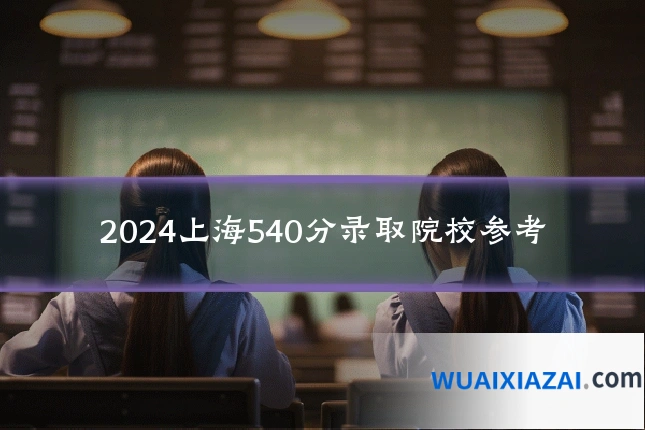 2024上海540分录取院校参考