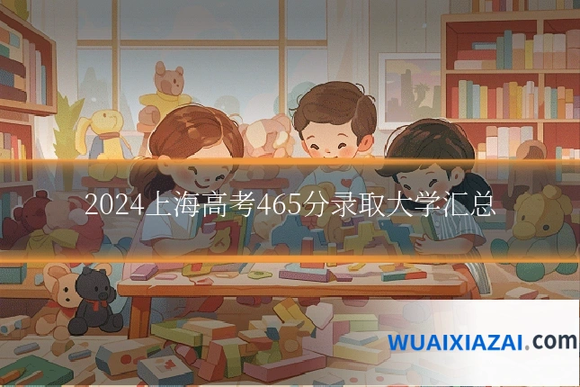 2024上海高考465分录取大学汇总