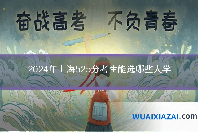 2024年上海525分考生能选哪些大学
