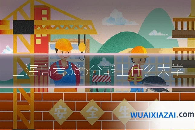 上海高考385分能上什么大学