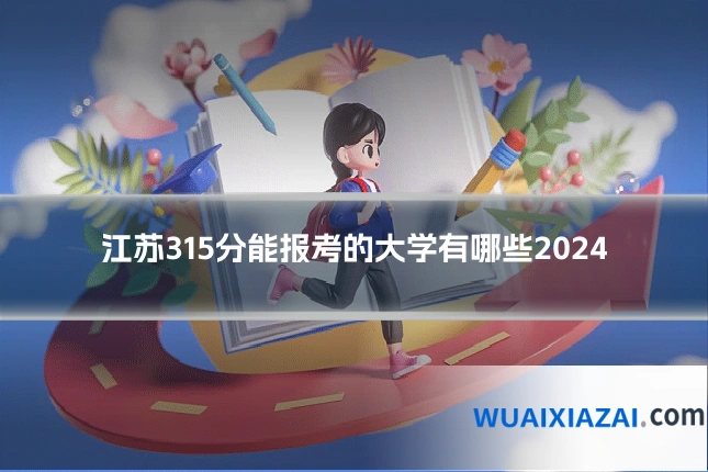 江苏315分能报考的大学有哪些2024