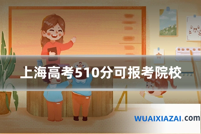 上海高考510分可报考院校