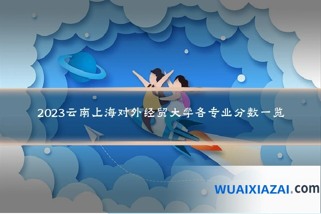 2023云南上海对外经贸大学各专业分数一览