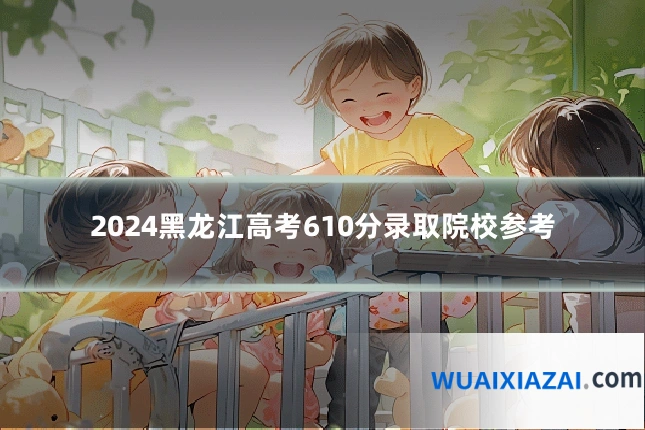 2024黑龙江高考610分录取院校参考