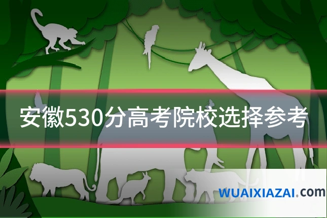 安徽530分高考院校选择参考