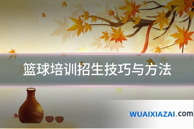 篮球培训招生技巧与方法