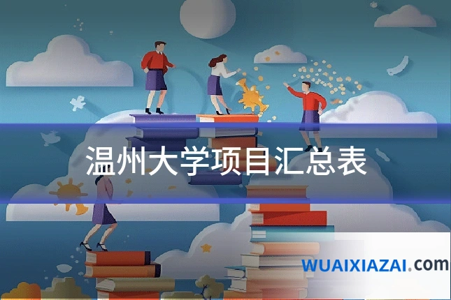 温州大学项目汇总表