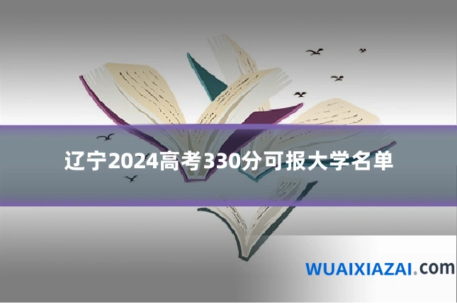 辽宁2024高考330分可报大学名单