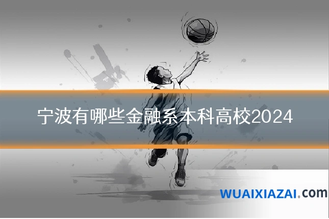 宁波有哪些金融系本科高校2024