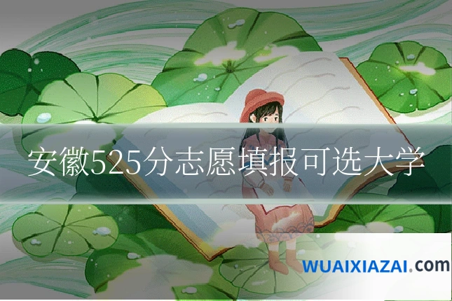 安徽525分志愿填报可选大学