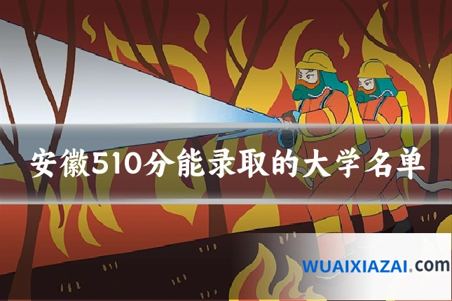 安徽510分能录取的大学名单