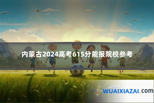 内蒙古2024高考615分能报院校参考