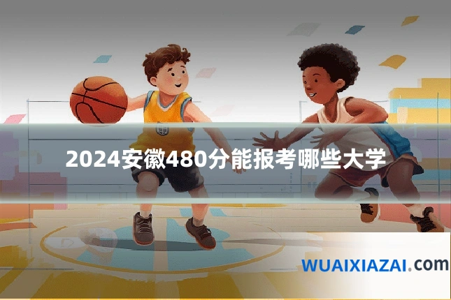 2024安徽480分能报考哪些大学