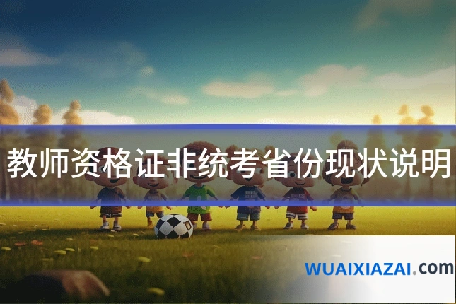 教师资格证非统考省份现状说明
