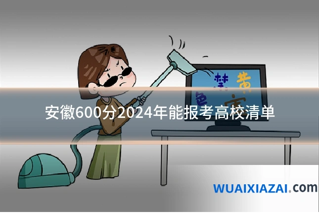 安徽600分2024年能报考高校清单