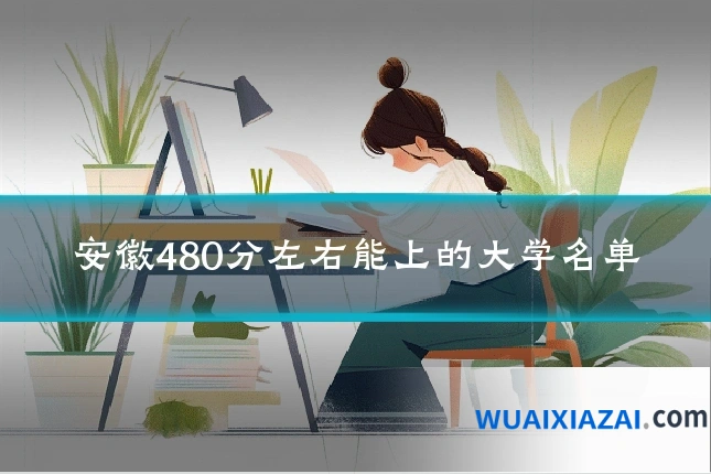 安徽480分左右能上的大学名单