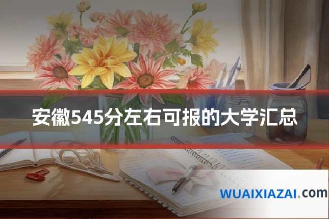 安徽545分左右可报的大学汇总