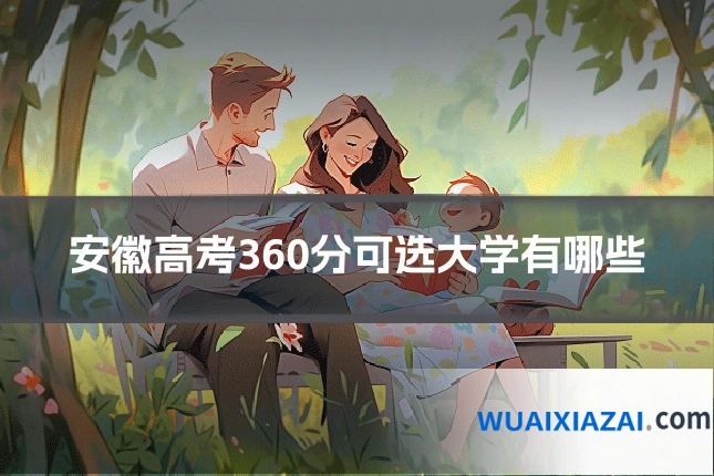 安徽高考360分可选大学有哪些