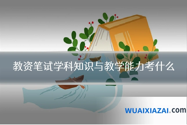 教资笔试学科知识与教学能力考什么