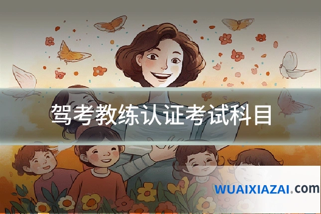 驾考教练认证考试科目