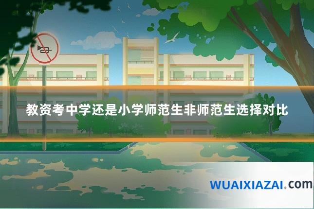 教资考中学还是小学师范生非师范生选择对比