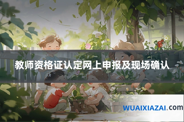 教师资格证认定网上申报及现场确认