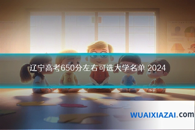 辽宁高考650分左右可选大学名单 2024