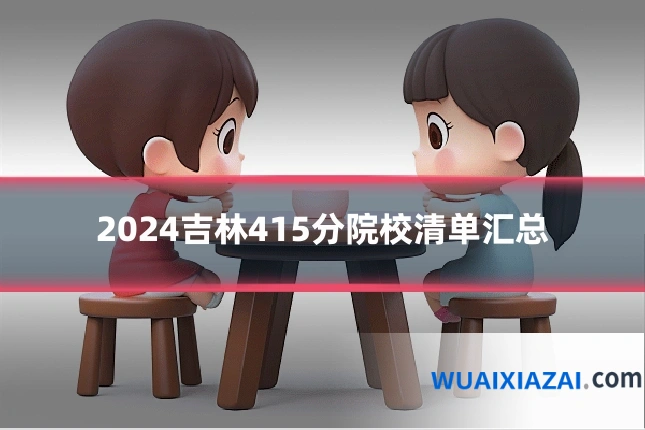 2024吉林415分院校清单汇总