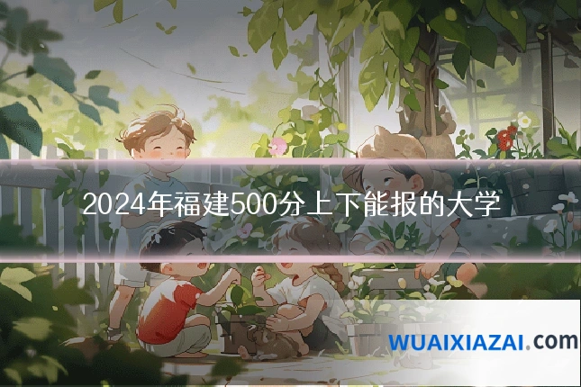 2024年福建500分上下能报的大学