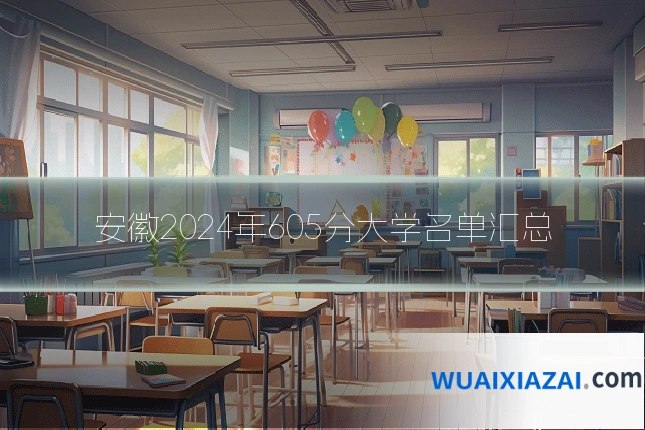安徽2024年605分大学名单汇总