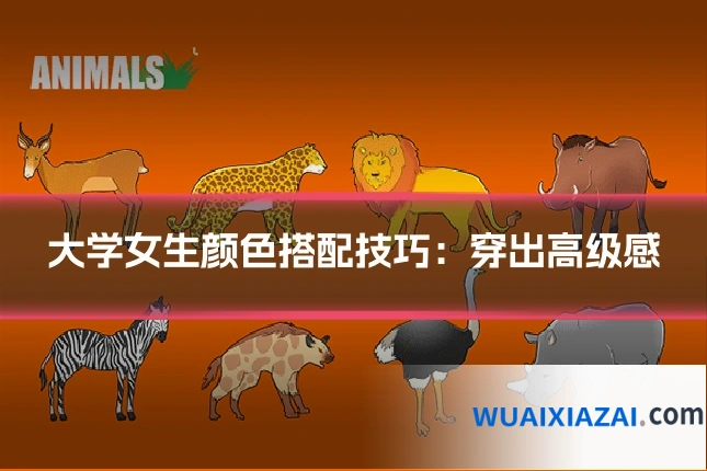 大学女生颜色搭配技巧：穿出高级感