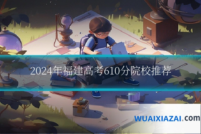 2024年福建高考610分院校推荐