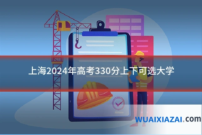 上海2024年高考330分上下可选大学
