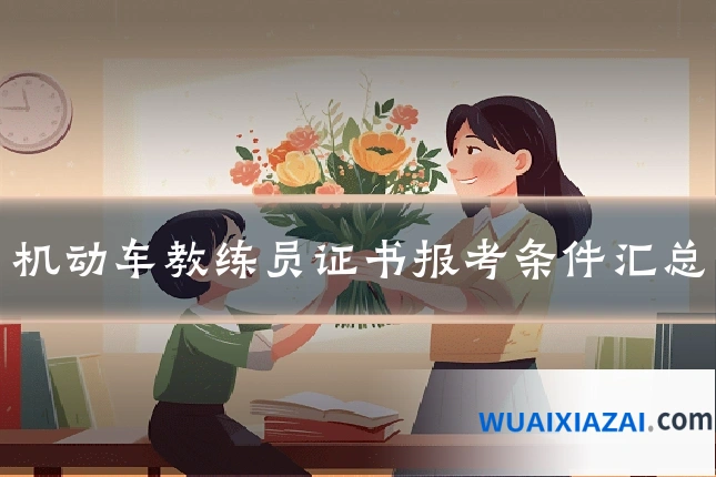 机动车教练员证书报考条件汇总
