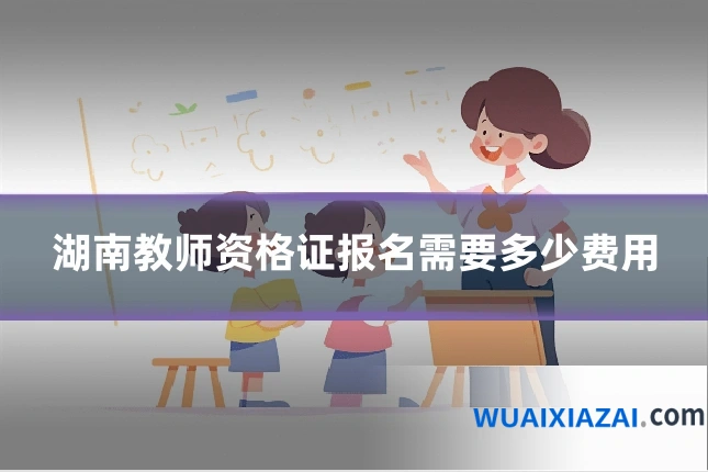 湖南教师资格证报名需要多少费用