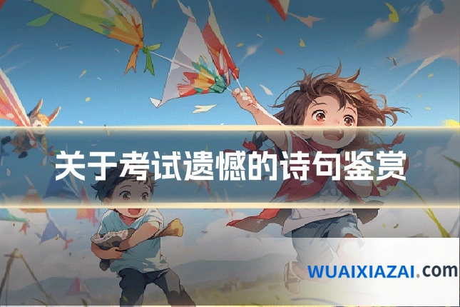 关于考试遗憾的诗句鉴赏