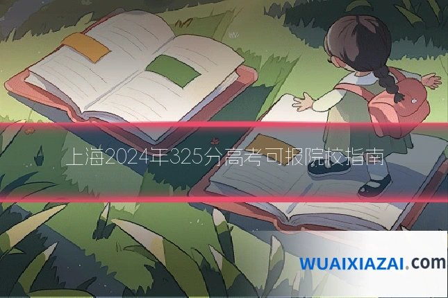 上海2024年325分高考可报院校指南