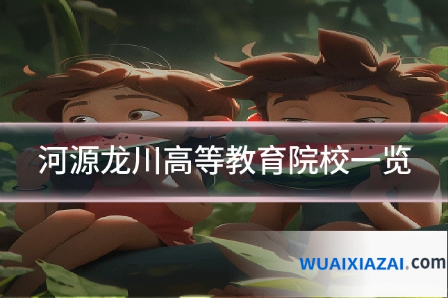河源龙川高等教育院校一览