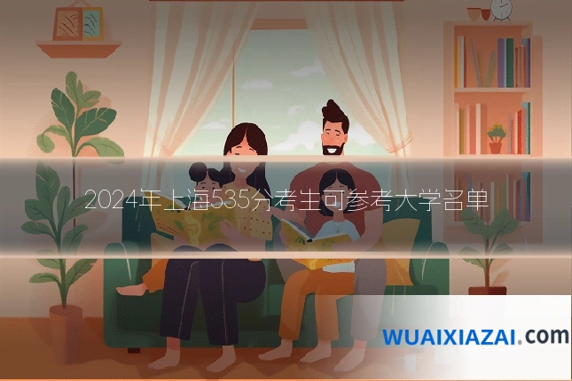 2024年上海535分考生可参考大学名单