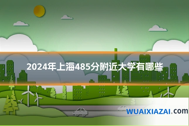 2024年上海485分附近大学有哪些