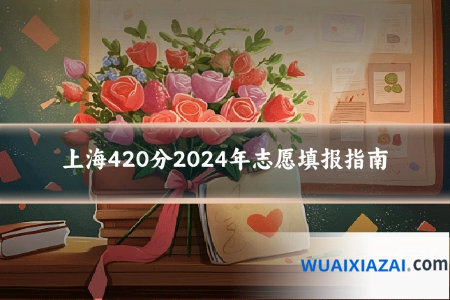 上海420分2024年志愿填报指南