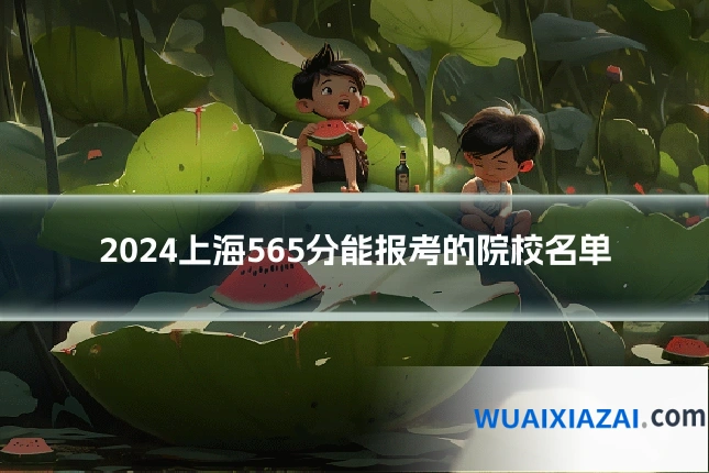 2024上海565分能报考的院校名单