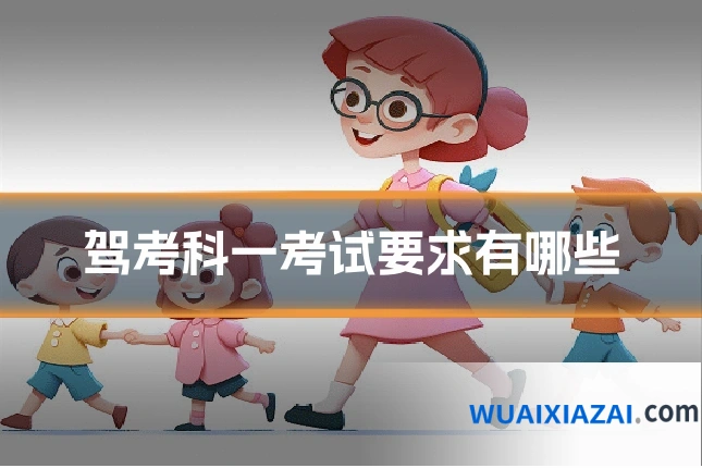 驾考科一考试要求有哪些