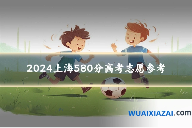 2024上海580分高考志愿参考